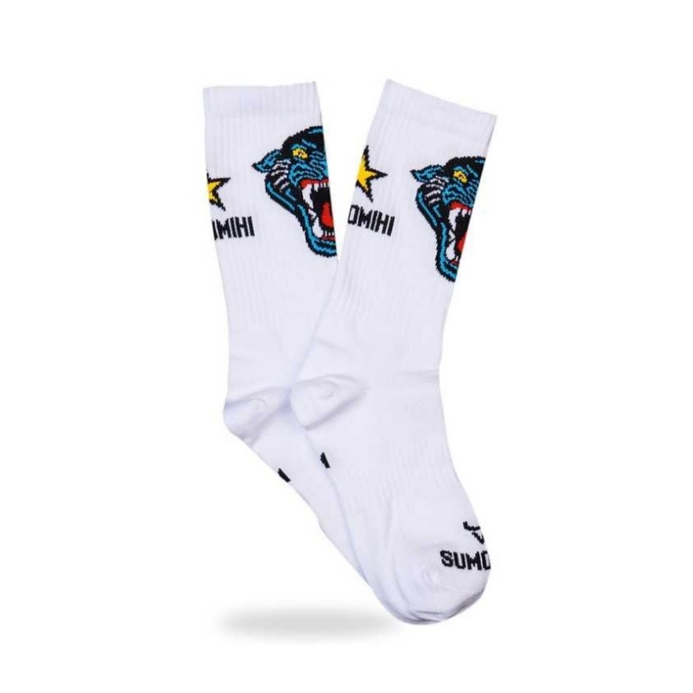 Sumomihi Black Panther Novelty Crew Sock Marvel Sz L Pair Wakanda Comic